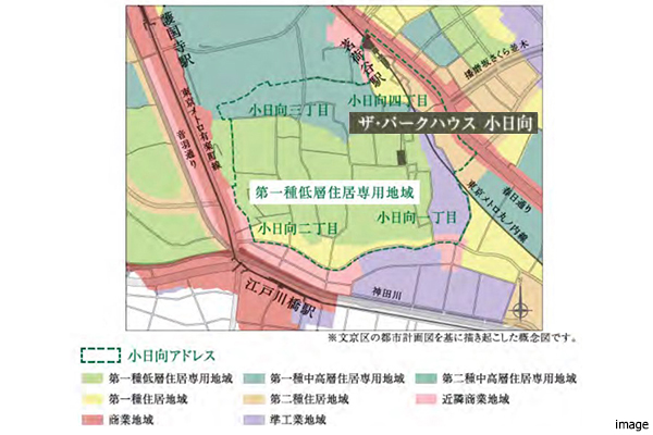 文京区都市計画概念図｜ザ・パークハウス小日向